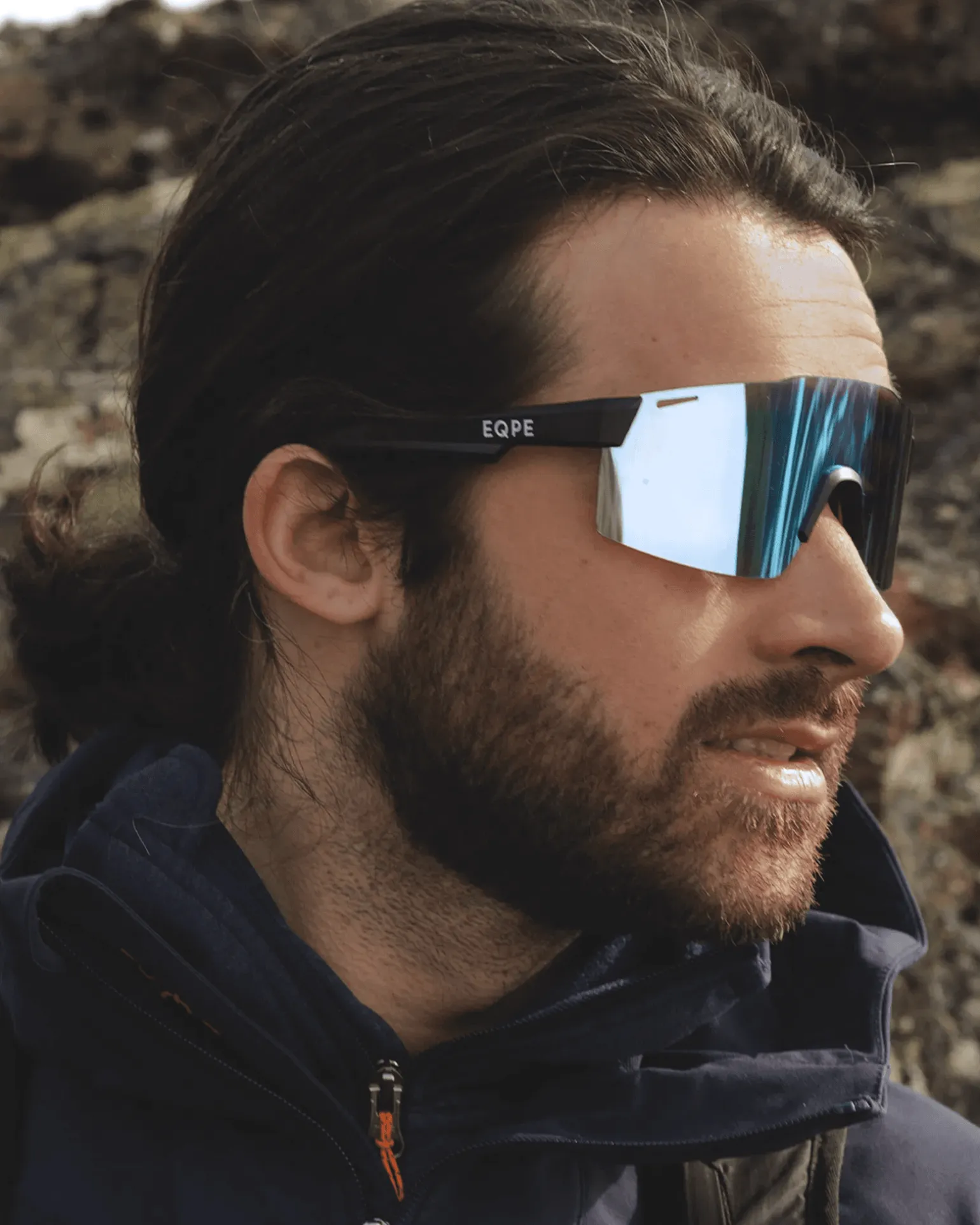 Athletic Frameless Black-Smoke/Blue Multi