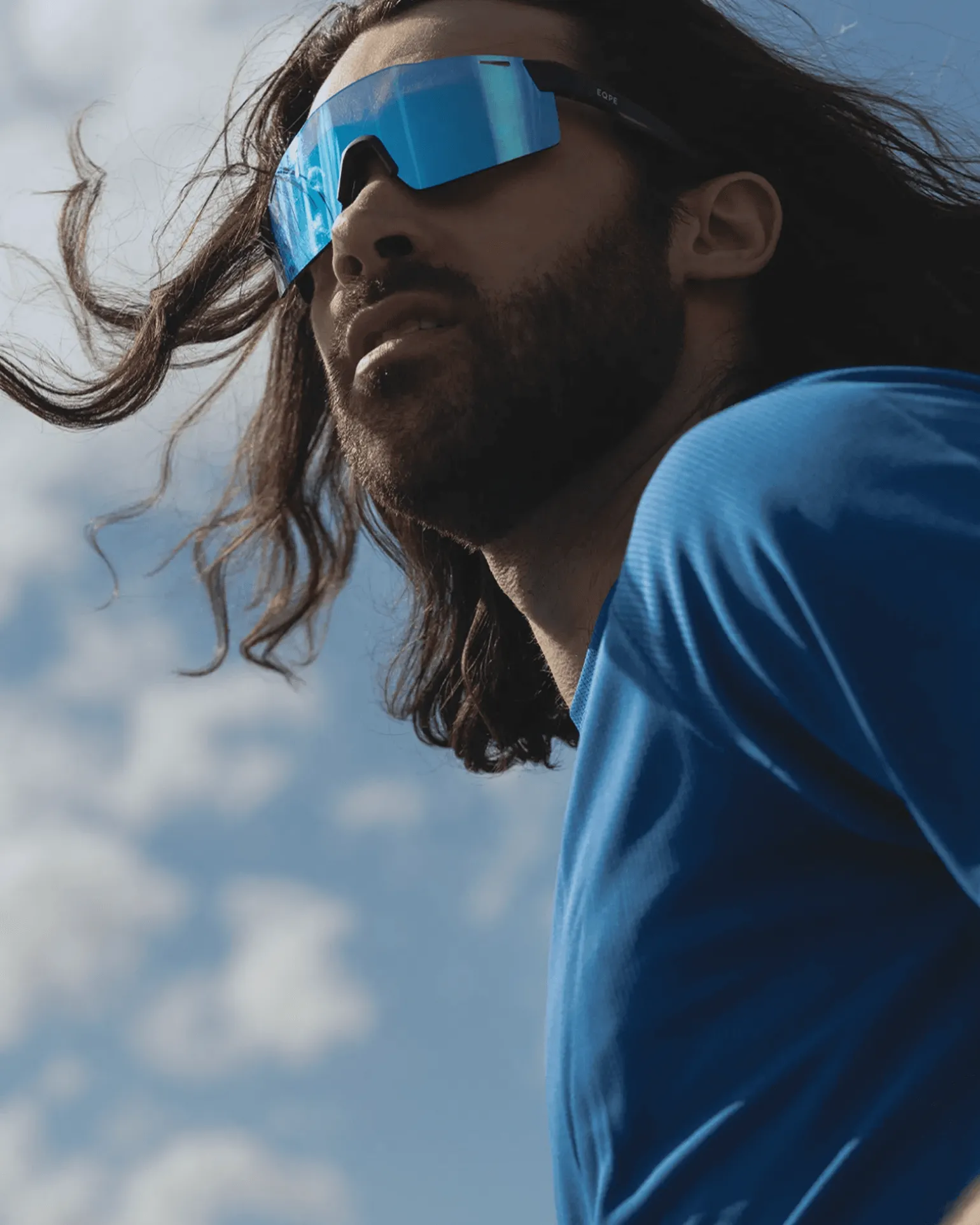 Athletic Frameless Black-Smoke/Blue Multi