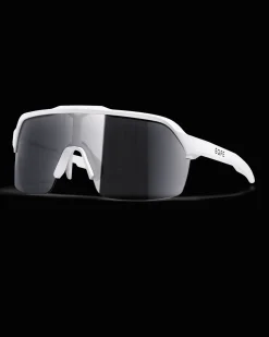 Athletic Half Frame White-Smoke / Silver Mirror