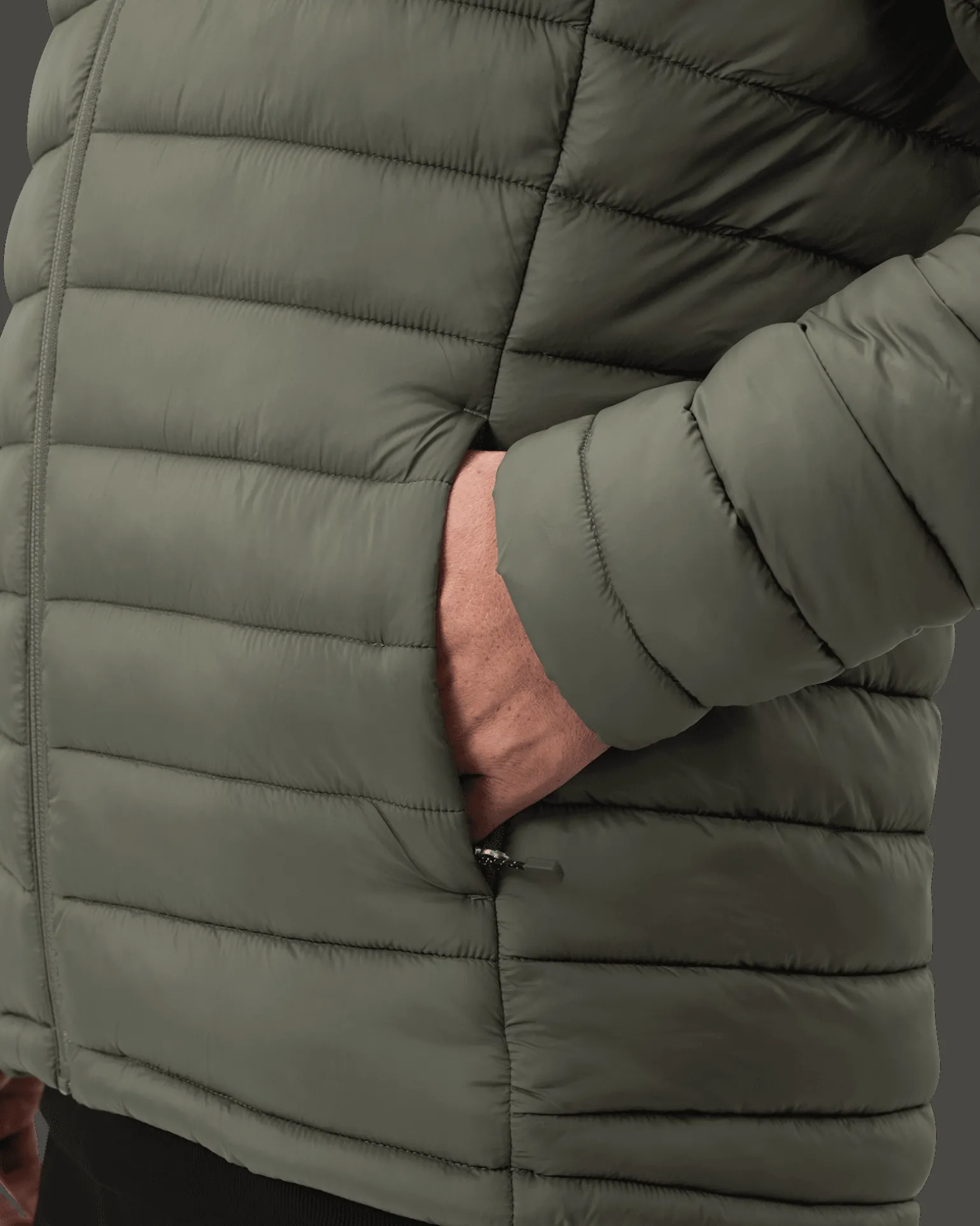 Crust Liner Hood M Lichen Green