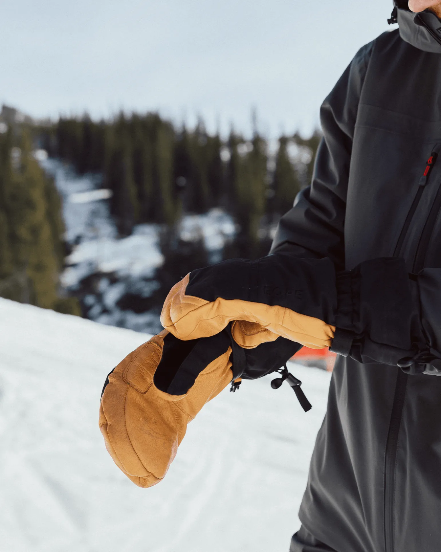 Descent Ski Mitten Deep Black