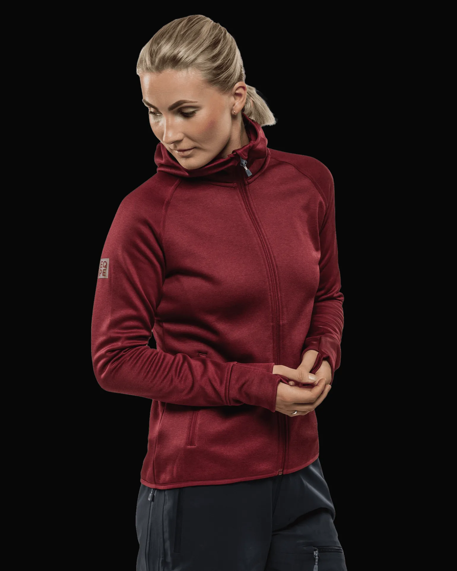 Gida Fleece Hood W Cabernet Melange
