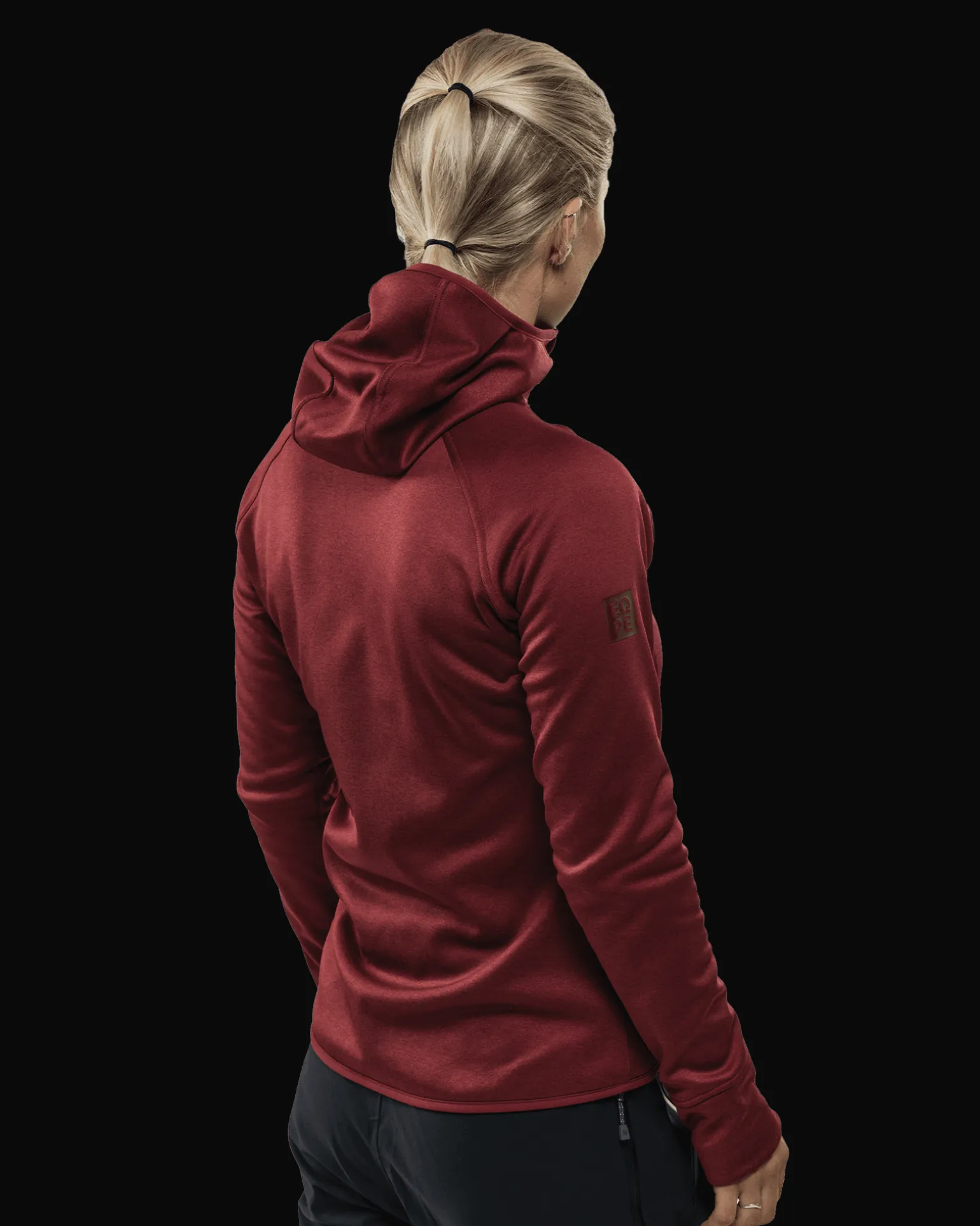 Gida Fleece Hood W Cabernet Melange