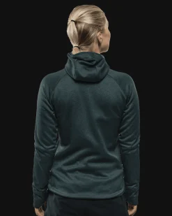 Gida Fleece Hood W Forest Green Melange