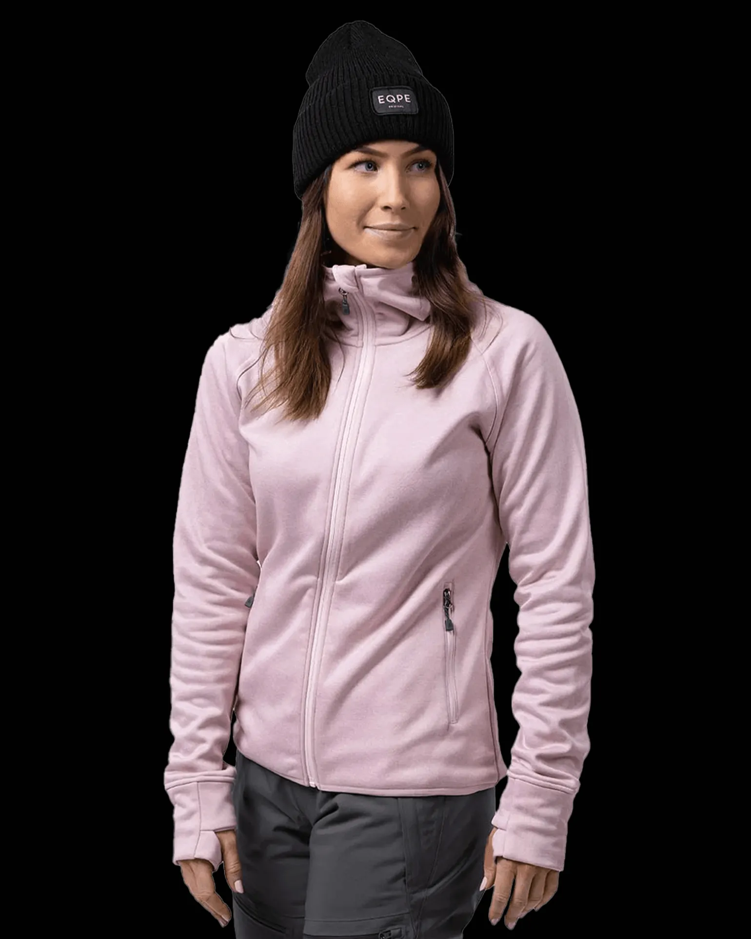 Gida Fleece Hood W Pale Rose Melange