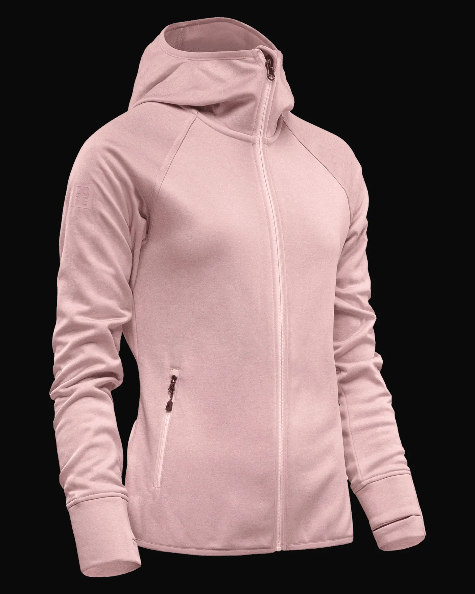 Gida Fleece Hood W Pale Rose Melange