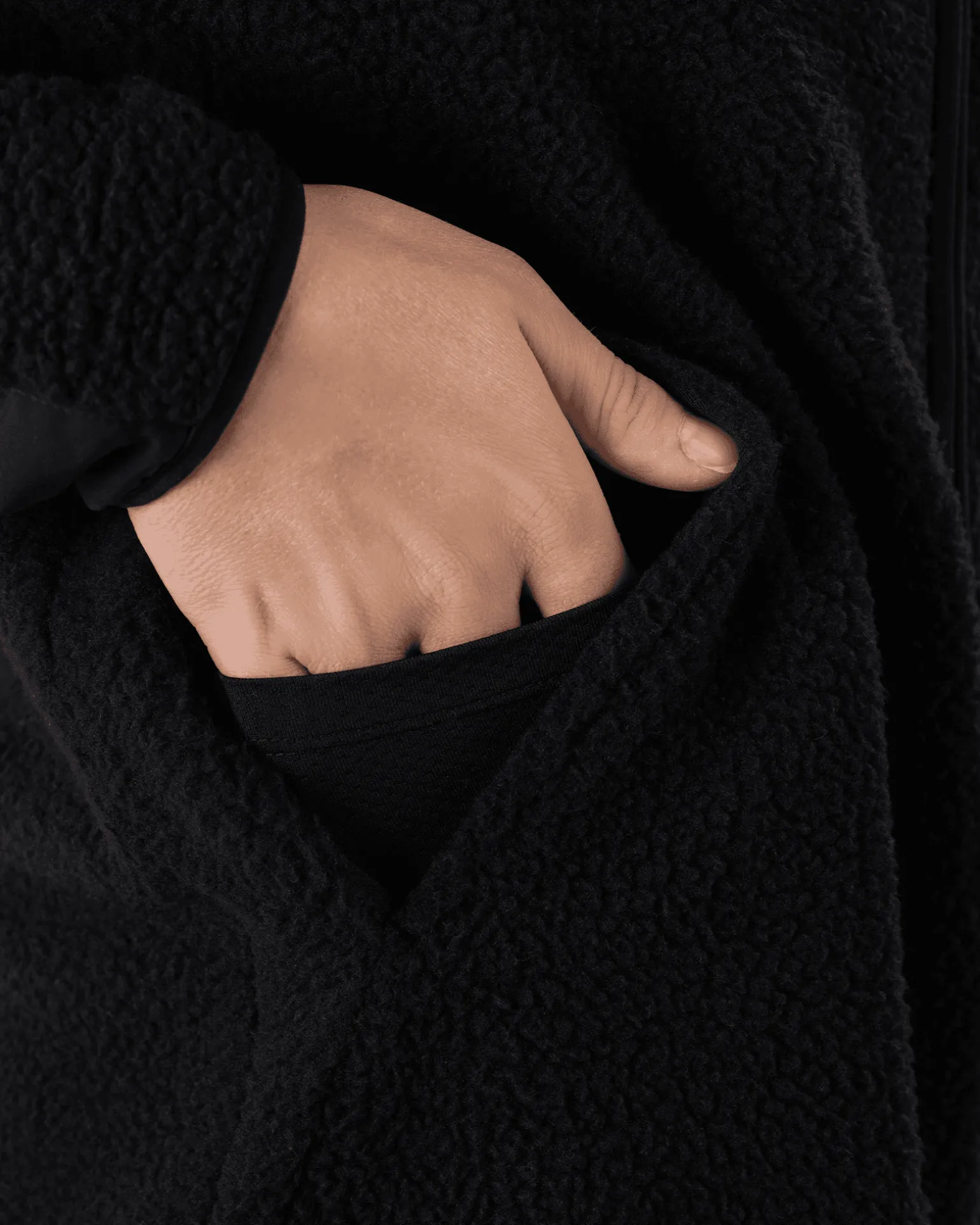 Gida Pile Jacket W Deep Black