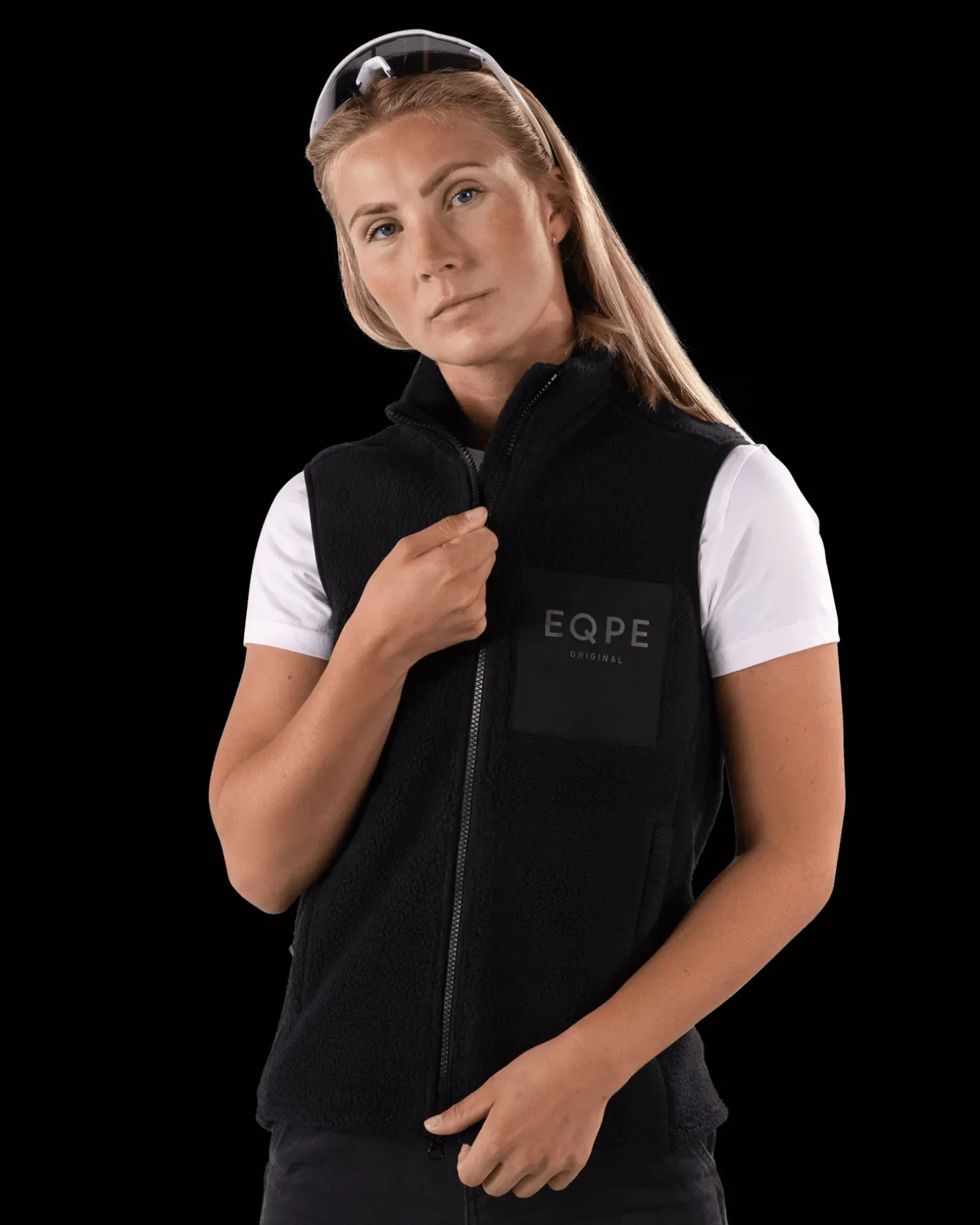 Gida Pile Vest W Deep Black