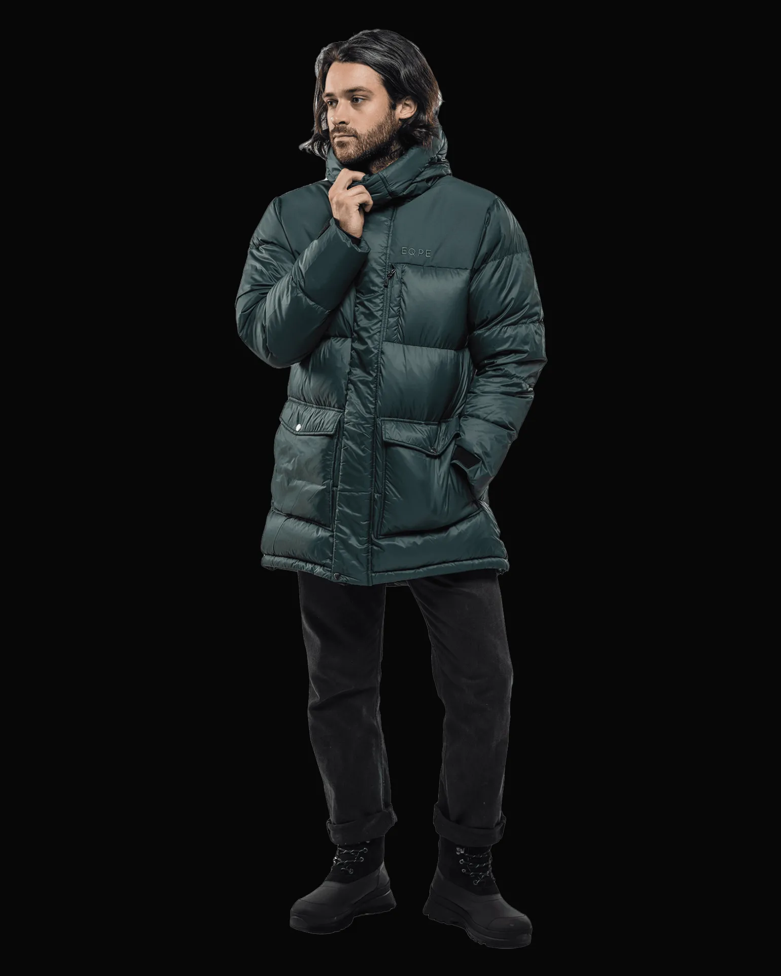 Habllek Down Parka M Deep Forest Green