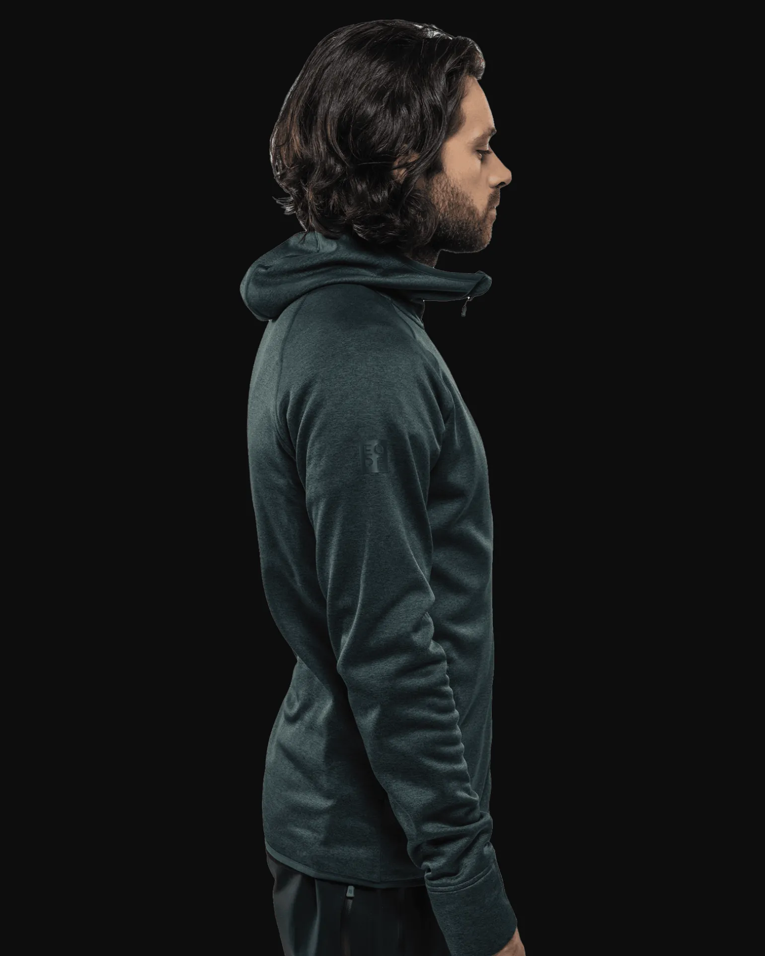 Habllek Fleece Hood M Forest Green Melange