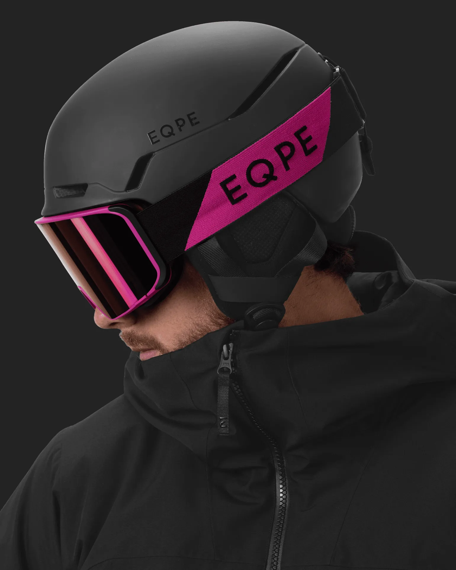 Hawk Full Frame Magnetic 2026 Lupin Pink/Deep Black-Smoke/Ruby Multi + Clear Rose