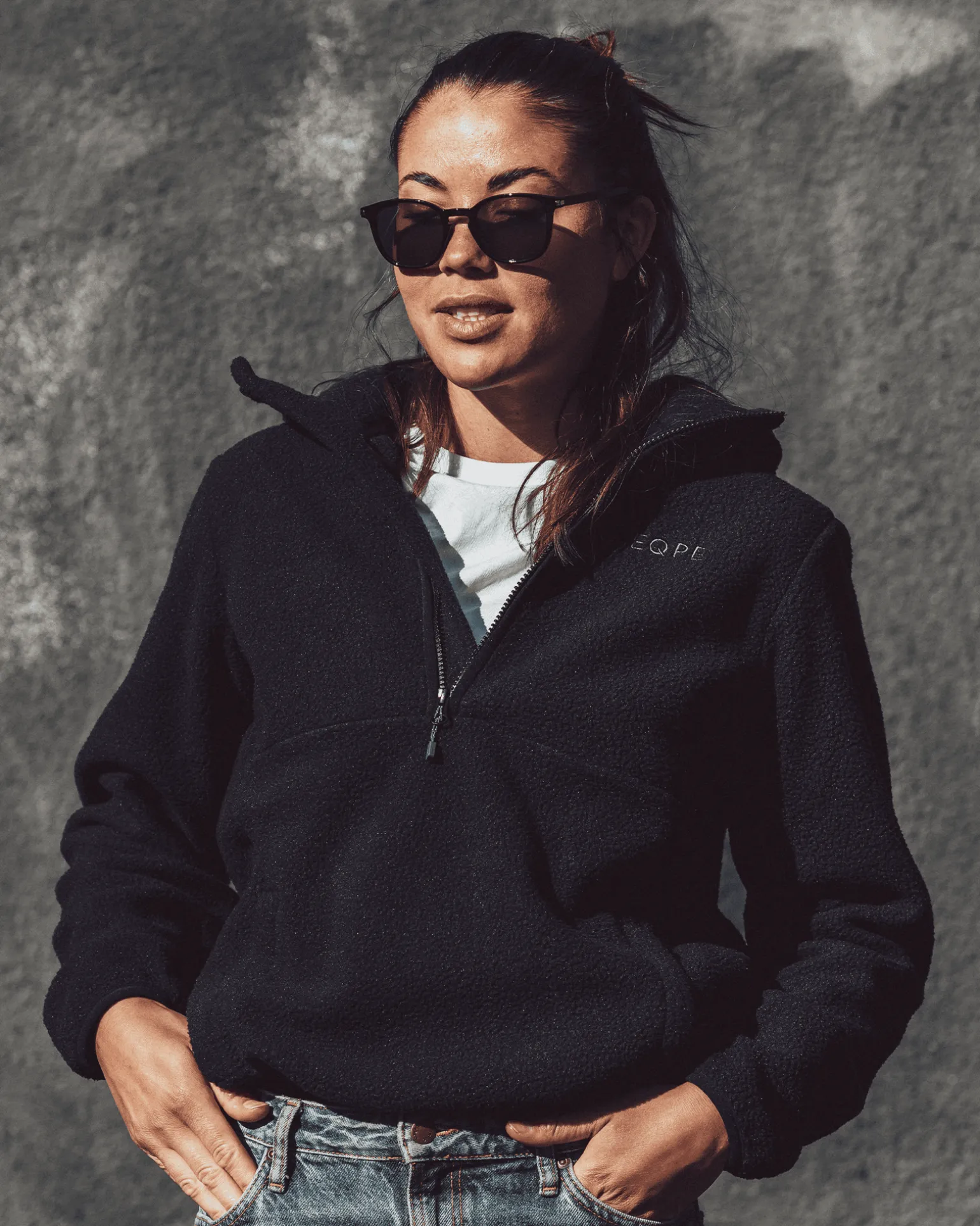 Pile Anorak W Deep Black