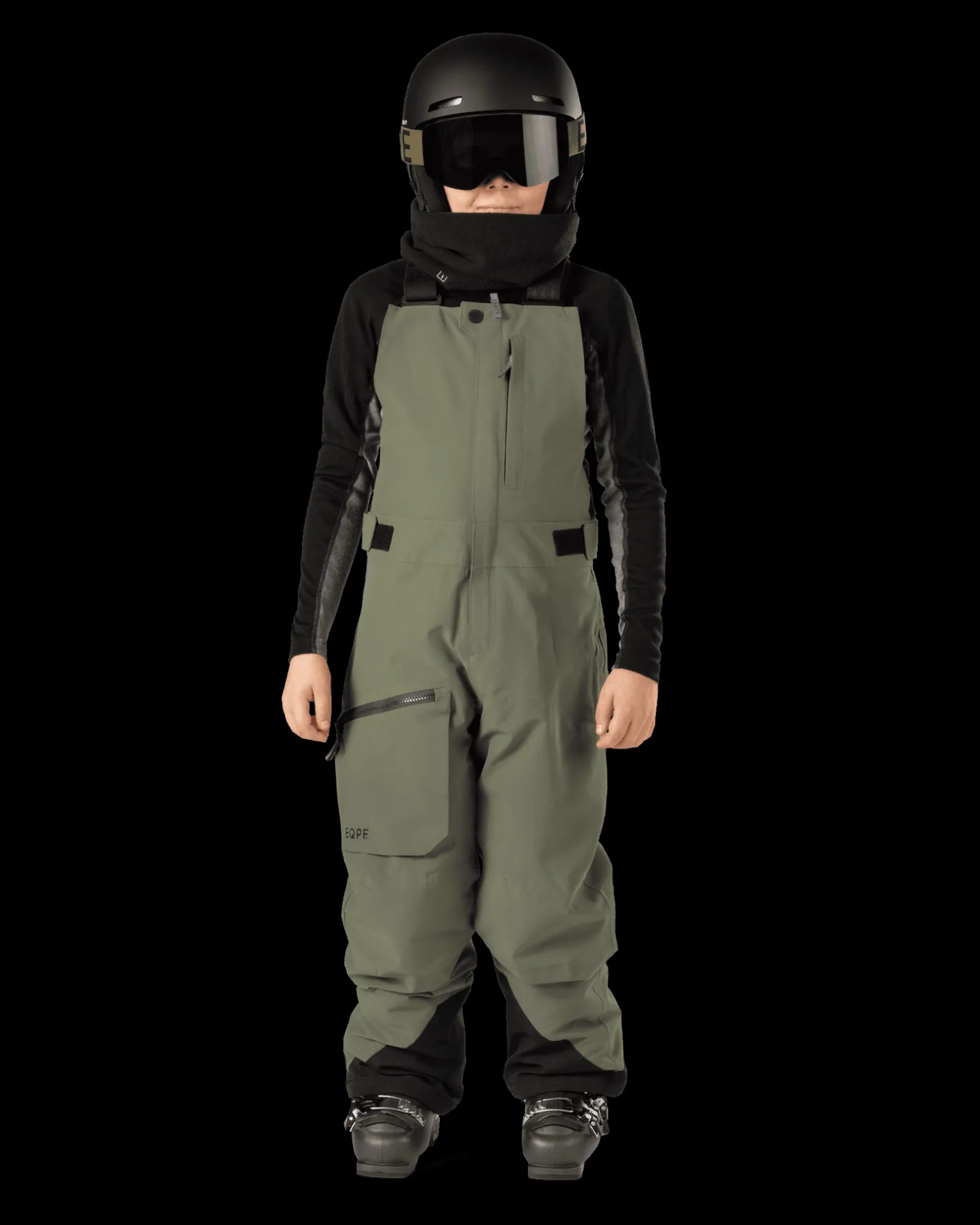 Qanuk Bib Pant JR Lichen Green