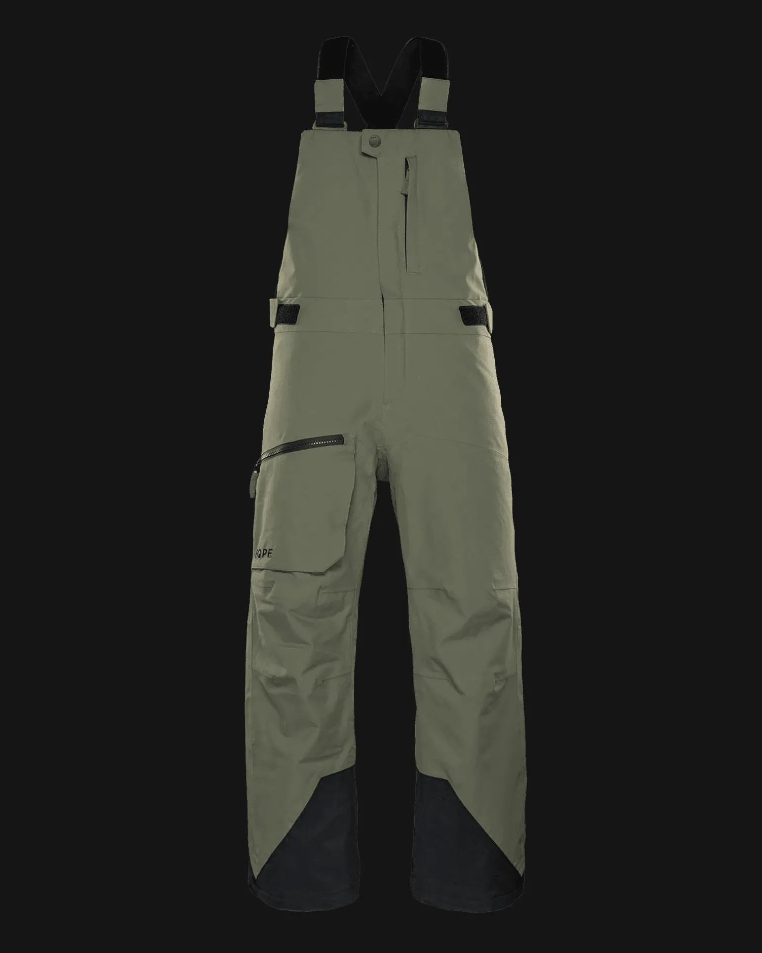 Qanuk Bib Pant JR Lichen Green