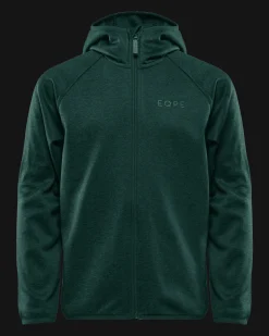 Qanuk Fleece Hood JR Forest Green Melange