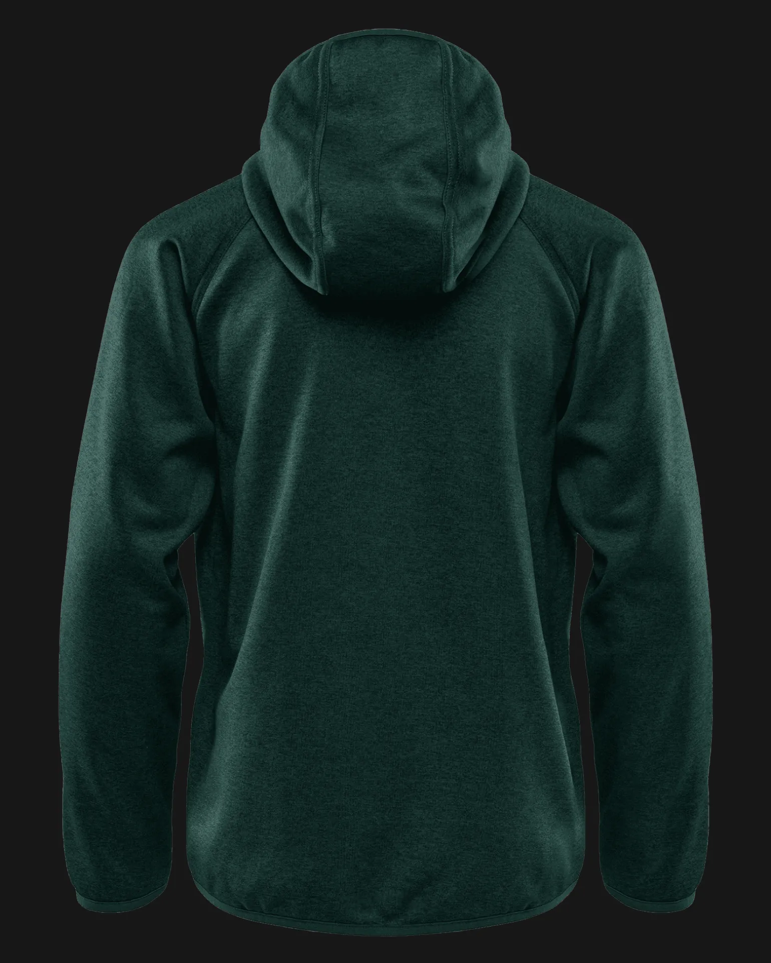 Qanuk Fleece Hood JR Forest Green Melange