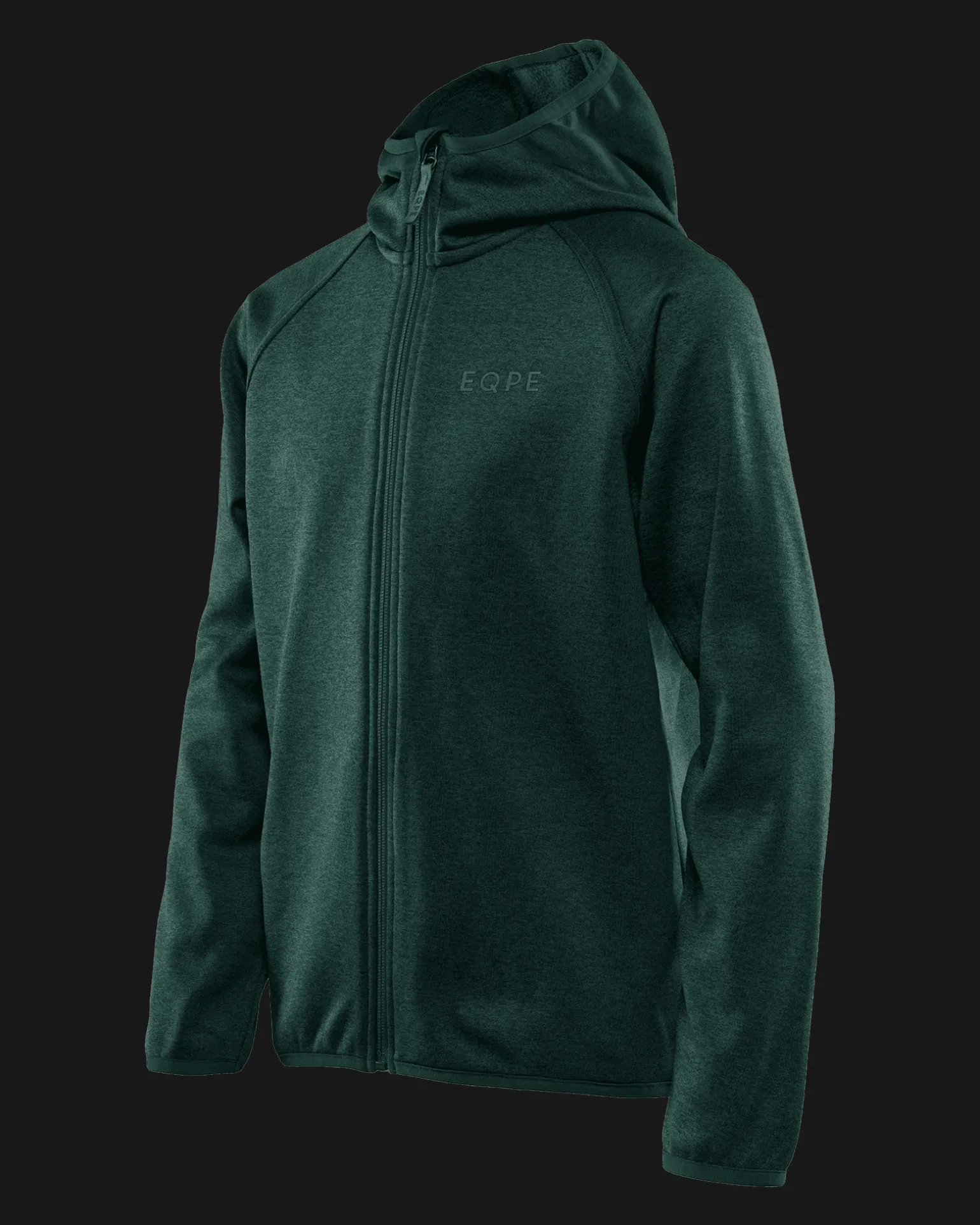 Qanuk Fleece Hood JR Forest Green Melange