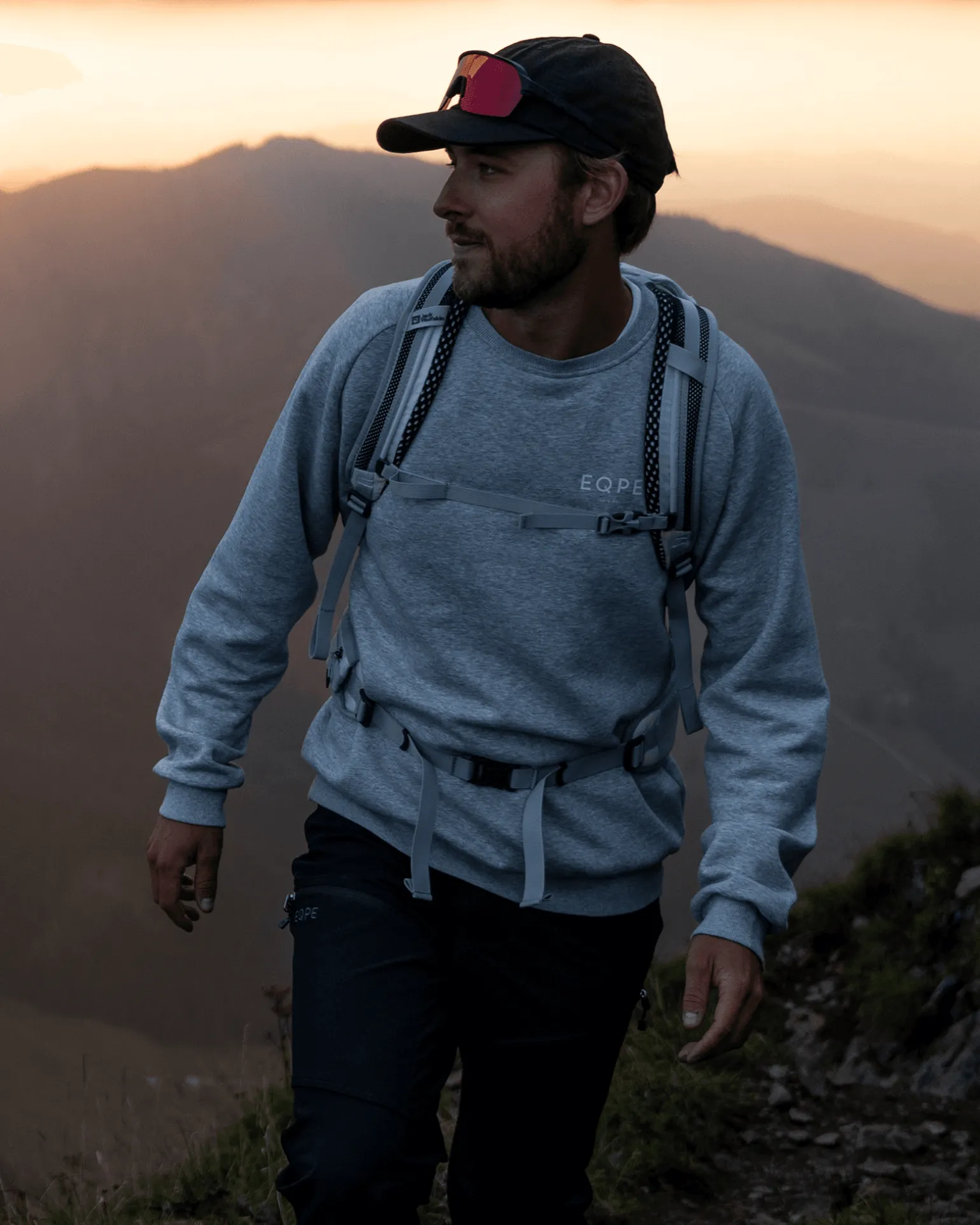 Slack Crew M Grey Melange