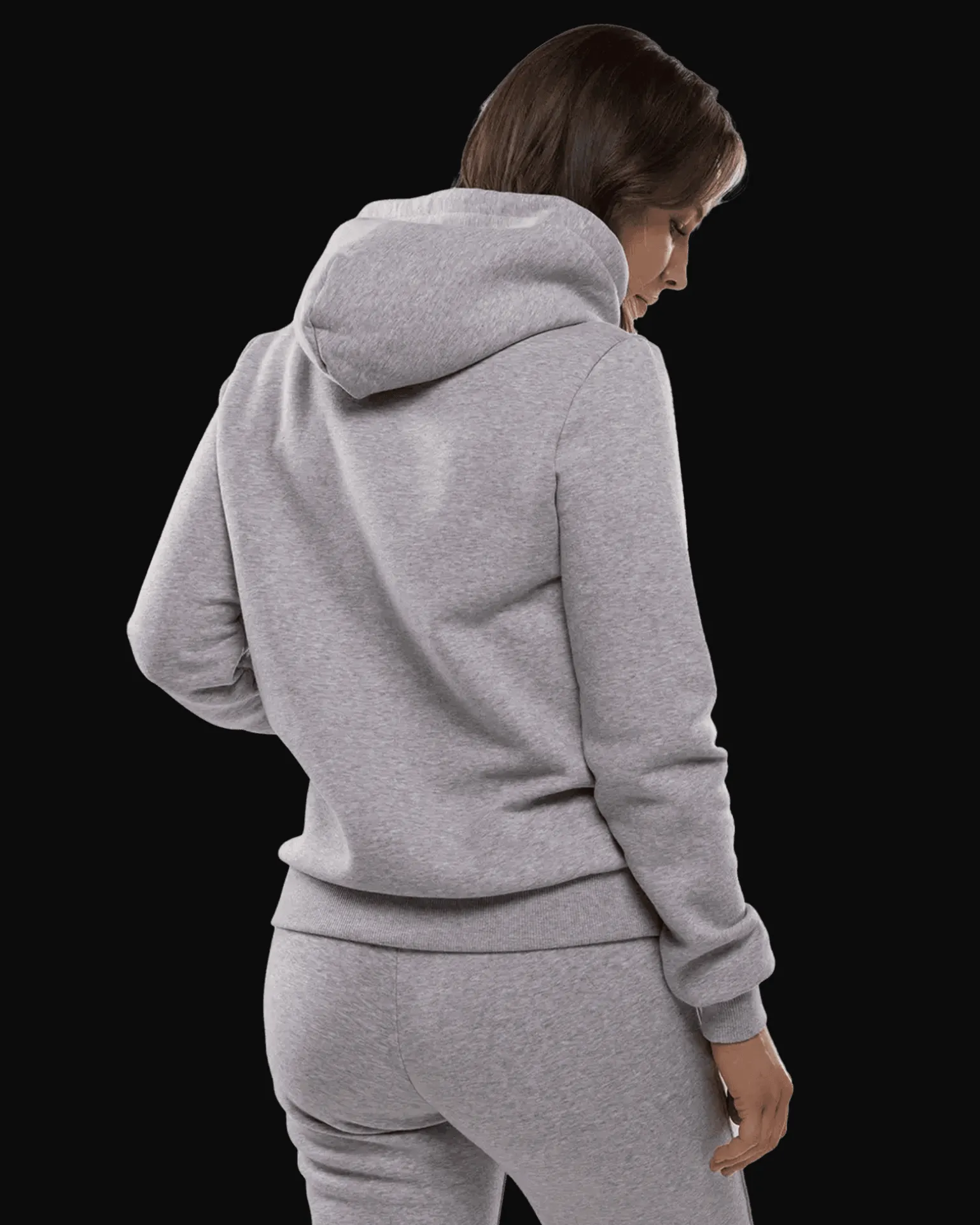 Slack Hood W Grey Melange/White